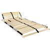 vidaXL Base a doghe Marrone 80 x 190 cm Legno massello di faggio, Letto Moderno, Design Retangolare, Base Nera Robusta, Supporto Ergonomico, Sostenitore Forte per la Camera