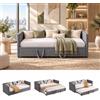 SAOOZBE Divano Letto Estraibile 90/180x200 cm, Letto da Giorno Estraibile Imbottito con Rete a Doghe, Letto Multifunzione per Soggiorno e Camera, senza Materasso, Velluto Grigio
