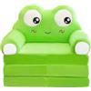 BAFOVY Divano-letto pieghevole 2 in 1 per bambini (solo rivestimento; imbottitura interna non inclusa), modello allungabile con apertura a ribalta e design a forma di personaggio dei cartoni
