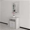 VE.CA.s.r.l. Set Tavolo Consolle Allungabile fino a 3 Metri con Panca Estensibile, Made in Italy - Tavolo Pranzo Salvaspazio Cucina - Mobile Ingresso Moderno 14 Posti (3 Metri con Panca, Bianco Frassinato)