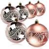 com-four® 6X Palle di Natale, Palle di Natale in plastica antirottura | decorazioni per l'albero di Natale con ciondoli