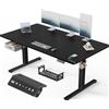Devoko Scrivania Regolabile Elettrica con Cassetto 160x80 cm Nero | Scrivania con 2 Memorie USB, Gestione Cavi, Memoria Altezza, Struttura Stabile e Grande Piano. Ideale Per Gaming e Ufficio