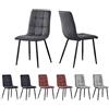 mcc direct Henri - Set di 2 sedie per sala da pranzo, in finta pelle con gambe in metallo, colore: grigio