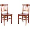Liberoshopping Sedie Cucina in Legno faggio massello Tre Fasce Stile Classico Laura Set da 2 Pezzi (Ciliegio)