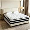 YIDATONG Materasso 160 x 200 cm, Molle Insacchettate e Memory Foam, Altezza 26 cm | Materasso Matrimoniale, Certificato Oek-Tex, Ergonomico 7 Zone, Anallergico, Antiacaro, Traspirante, Ortopedico, Comfort