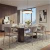 Mendler Set di 6 sedie da pranzo HWC-O26, poltroncina da cucina imbottita, velluto a coste (330g/m²) metallo - beige