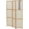 IDMarket - Paravento Interno in Legno e Tessuto Beige