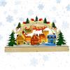 Jodsen Luci di Natale Scene Festive in Legno Luci per Ponti di Natalizio Villaggio di Natale Luci LED Nelle Casette Lampada LED Decorazione Natalizia Scena di Neve Invernale di Strada Illuminata per Finestre