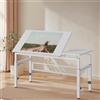 staronce Tavolo da disegno bianco - altezza regolabile 77-100 cm e inclinabile 0-60°, scrivania con 4 piedini di livellamento - tavolo da lavoro per ufficio, studio, sala da disegno - scrivania per
