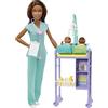 Barbie Carriere Playset Pediatra con Bambola e Accessori, Giocattolo per Bambini 3+ Anni, GJM29
