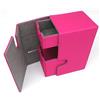 docsmagic.de Premium Magnetic Tray Box (80) Pink + Deck Divider - MTG - PKM - YGO - Porta Mazzo Rosa