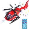 SHANNA Aerei Giocattolo Bambini, Telecomandato Giocattolo dell'aeroplano Aeroplano di Giocattoli Educativi per Veicoli, Elicottero Giocattolo con luci a LED e musica Ragazzo Ragazze Regalo (rosso)