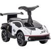 AIYAPLAY Macchina a pedali con bagagliaio bimbi 67x28x38cm Bianco+Nero | Veicolo per bambini, clacson e rumore del motore, macchina per bambini, macchina giocattolo per 12+ mesi