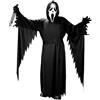 GEERDAN Costume Ghostface, Unisex Costume da Mietitore, Halloween Horror Dress Up,con 1 Scream Ghostface Mask,1 Veste Nera,1 Cintura,2 Guanti e 1 Coltello da Puntello,per Halloween Carnevale Cosplay Feste