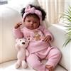 BABESIDE Afroamericana Bambole Reborn Femmina - 20 Pollici Realistico Africana Rinato Bambino Corpo Cotone Morbido - Biracial Bambola Ragazza per Bambini dai 3 Snni in su