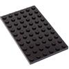 LEGO Parts and Pieces: Black 6x10 (1.8x3.0) Plate x10