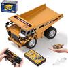LTFIOON Mini Camion Ribaltabile RC, 1:64 Autocarro Ribaltabile in Metallo con App e Telecomando 2,4 GHz, Veicolo da Costruzione Telecomandato per Bambini con Luci e Suoni, 2 Velocità, Ricaricabile USB
