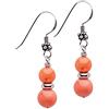 Treasure Bay Orecchini da donna fatti a Mano con Doppia ietra preziosa e orecchini pendenti in argento sterling - Idee regalo per le donne (Corallo Rosa)