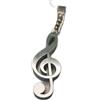Handmade Chiave di violino, musica, note musicali, pentagramma, chiave di sol, portachiavi in alluminio