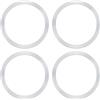 NEO+ Anelli universali in metallo di qualità, compatibili con iPhone 14/15/16/17, compatibili con Samsung, compatibili con adattatore caricabatterie wireless MagSafe, argento (confezione da 4)