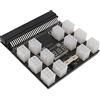 LeHang 1 Adattatore per schede Breakout per alimentatori DPS-1200FB/QB PCI-E 6Pin Aggiungere 2PSU Mining BTC con PCI-e 6X 6Pin a 6+2Pin PCI-e Cavo di Alimentazione Nero