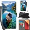 Haninsuze Cover per Xiaomi Redmi Note 13 Pro 4G, barca | Pelle PU Portafoglio, Porta Carte, Magnetica, Libro, Antiurto Custodia