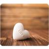 ELLENNE Tappetino Mousepad 240x200mm | Cuore Bianco Love | C91 | Tappetino per Mouse 240x200mm | Superficie in Lycra Ultra-Liscia | Antiscivolo, Lavabile per Casa Ufficio Laptop PC Gaming