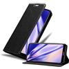 Cadorabo Custodia Libro compatibile con Huawei Y6S in NERO DI NOTTE - con Vani di Carte, Funzione Stand e Chiusura Magnetica - Portafoglio Cover Case Wallet Book Etui Protezione