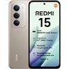 XIAOMI Redmi 15, Smartphone 6+128GB, 6.9 pollici FHD+ 144Hz DotDisplay, Snapdragon 685, doppia fotocamera AI 50MP, Batteria 7000mAh, Titanio, Caricatore non incluso
