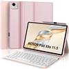 IVEOPPE Tastiera per HONOR Pad X9a 11.5 Pollici 2025 | Cover Keyboard Magnetico Staccabile, Italiano QWERTY, Custodia Tastiera Senza fili Bluetooth, Rosa