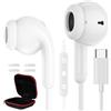 AIAUXAI Cuffie USB C per Samsung Galaxy S26 Ultra S25 S24 S23 S22 A56 A16 A17 Auricolari Type C con Microfono Hi-Fi Stereo Cuffie Tipo C In-Ear con Filo Auricolari per iPhone 17 Pro Max 16 per Xiaomi Bianco