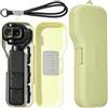 Honbobo Custodia Plastica per DJI Osmo Pocket 4P, Custodia Protettiva da trasporto Case con coperchio ribaltabile Filtri Accessori Fotocamera per DJI Osmo Pocket 4P (Silicone Interno/Giallo)