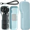 Honbobo Custodia Plastica per DJI Osmo Pocket 4P, Custodia Protettiva da trasporto Case con coperchio ribaltabile Filtri Accessori Fotocamera per DJI Osmo Pocket 4P (Silicone Interno/Blu)