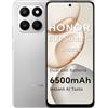 HONOR 400 Smart 5G Smartphone Dual SIM NFC Android 15, 4+128GB, 6500mAh Dual Cell Batteria, Pulsante AI Button, 6.77 Pollici 120 Hz Comfort Display, 5 stelle SGS&IP54, 50MP+2MP, Meteor Sliver
