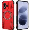 ESHUYI Cover per Xiaomi Redmi Note 17 (4G/5G) Compatibile con Magnetica | Custodia Antiurto Grado Militare con Angoli Airbag, Dissipazione Calore, Ibrida TPU+PC, Rosso