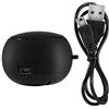 Socobeta Batteria Integrata da Viaggio per Mini Altoparlante Portatile con Cavo di Ricarica USB da 3,5 mm per Telefono Cellulare MP3 PC(Nero)
