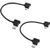 eMagTech Cavo Dati Per Telecomando Da 2 Pezzi 16 Cm Tipo C A Micro USB Compatibile Con DJI Mavic Mini Pro Air Drone Cavo USB Per Telecomando USB-C