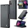 oiysrtoc Cover per iPhone 14 in Pelle PU Premium, Portafoglio con 3 Fessure Carte e Supporto, Blocco RFID, Chiusura Magnetica Custodia iPhone 14, Nero