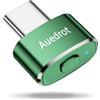 AUEDROT Mouse Jiggler USB-C non rilevabile Mover con pulsante interruttore, mouse in metallo, mouse, jiggler con 2 modalità jiggler, senza driver, plug & play, mantiene il computer/computer portatile