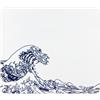 ELLENNE Tappetino Mousepad 240x200mm | Onda Hokusai Bianca | C57 | Tappetino per Mouse 240x200mm | Superficie in Lycra Ultra-Liscia | Antiscivolo, Lavabile per Casa Ufficio Laptop PC Gaming