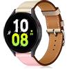 LanQii Cinturino in pelle da 20 mm per Samsung Galaxy Watch FE/Galaxy Watch 7/6/5/4 (40 mm 44 mm), cinturino di ricambio in pelle per Samsung Galaxy Watch 6 Classic/4 Classic/5 Pro 45 mm