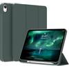 BQDIYOO Cover per iPad (A16) 11°/iPad 10° Gen 2025/2022, verde | con Porta Pencil, Sottile Leggero a Tre Persiane Sveglia/Sonno Auto,Supporto 3 Persiane