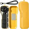 Honbobo Custodia Plastica per DJI Osmo Pocket 4P, Custodia Protettiva da trasporto Case con coperchio ribaltabile Filtri Accessori Fotocamera per DJI Osmo Pocket 4P (Silicone Interno/Arancione)