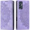 CASEONJAN Cover per Oppo Find X3 Neo 5G, Pelle PU Custodia a portafoglio con scomparti per Slot Schede, Antiurto Flip Caso Cover per Oppo Find X3 Neo 5G (Vintage Viola)