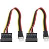 eMagTech 2 Pezzi 4 Pin FDD Floppy Maschio A 15 Pin Sata Femmina Adattatore Convertitore Cavo Di Estensione Per Alimentazione Compatibile Con Unità Floppy E Alimentazione SATA 22 Cm