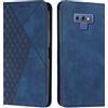 KOUYI Cover per Samsung Galaxy Note 9, Custodia Portafoglio,Cover Libro,Pelle Flip/Folio Case con [Funzione di Supporto] [3-Scheda Slot] [Magnetica] Antiurto (Blu)