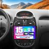 CAMECHO 4G+64G CAMECHO Android 15 Carplay Autoradio per Peugeot 206/Peugeot 206 CC/Citroen C2 2002-2010, Nav Wireless Carplay Android Auto, Stereo con Schermo da 9 Pollici Bluetooth 5.0 RDS/FM MirrorLink