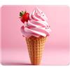 ELLENNE Tappetino Mousepad 240x200mm | Dolcezza alla Fragola | C100 | Tappetino per Mouse 240x200mm | Superficie in Lycra Ultra-Liscia | Antiscivolo, Lavabile per Casa Ufficio Laptop PC Gaming