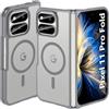 Hensinple Magnetico per Google Pixel 11 Pro Fold Case, Grigio | Compatibile con MagSafe, Slim Fit, ricarica magnetica, custodia trasparente antiurto per Pixel 11 Pro Fold