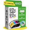 callmenew Cartucce d'inchiostro 912XL - Compatibile con cartucce HP 912 / HP 912 XL (nero + ciano + magenta + giallo) - Sostituzione per 4 cartucce HP 912XL Multipack, XL Range Smart Chip